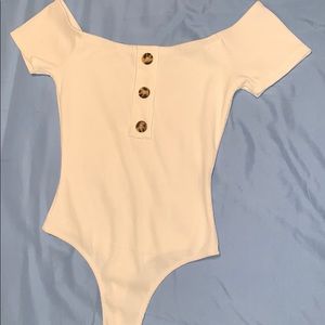 Off the shoulders body suit